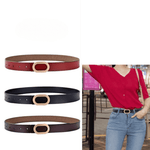 Cinto Feminino Casual com Fivela Oval Minimalista Loja Ella Feme