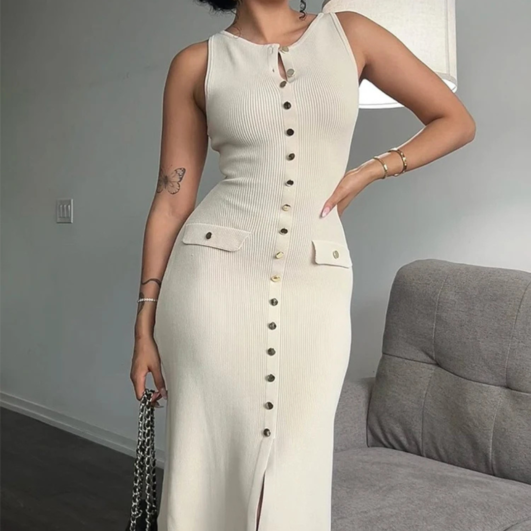 VESTIDO TRICÔ MAYLLEN Loja Ella Feme