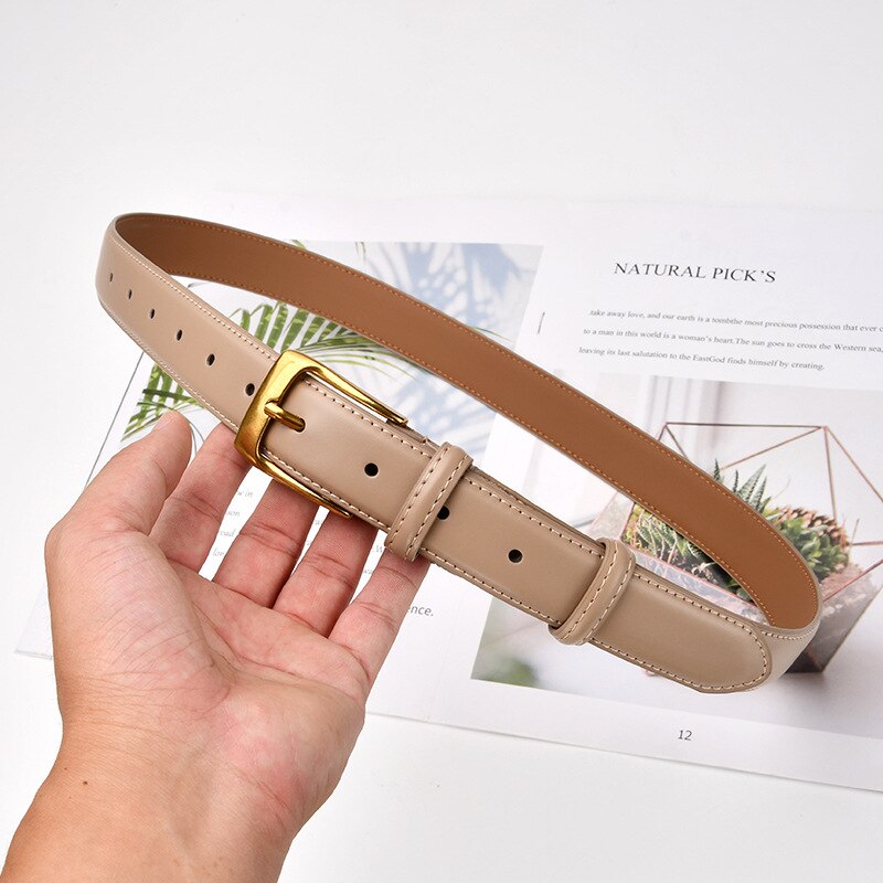 Cinto Feminino com Fivela Dourada Elegante e Ajustável para Calça Jeans e Vestido Loja Ella Feme