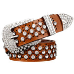 Cinto Feminino Country com Strass Estilo Western com Fivela Prata e Pedrarias Brilhantes Loja Ella Feme
