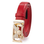 Cinto Feminino com Fivela Borboleta Dourada Strass Elegante e Ajustável Loja Ella Feme