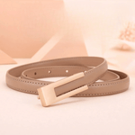 Cinto Feminino Elegante com Fivela H Dourada Cinto Ajustável Moda Luxo