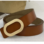 Cinto Feminino Casual com Fivela Oval Minimalista Loja Ella Feme