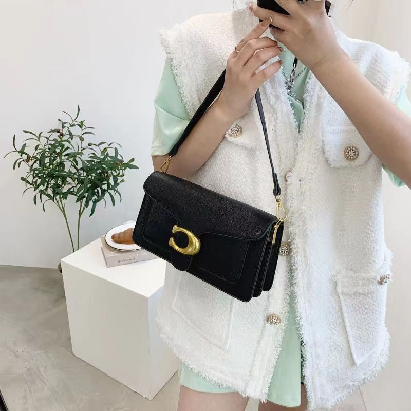 Bolsa Feminina Transversal com Fivela Modelo Estruturado Casual e Elegante Várias Cores Loja Ella Feme