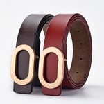 Cinto Feminino Casual com Fivela Oval Minimalista Loja Ella Feme