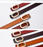 Cinto Feminino Casual com Fivela Oval Minimalista Loja Ella Feme