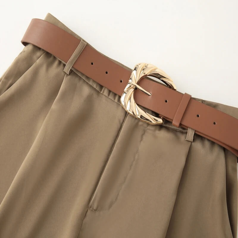 CALÇA PANTALONA MALU COM CINTO Loja Ella Feme