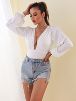 Body Manga Longa Nanda Loja Ella Feme