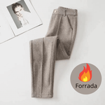 Calça de Alfaiataria Feminina Reta com Bolsos