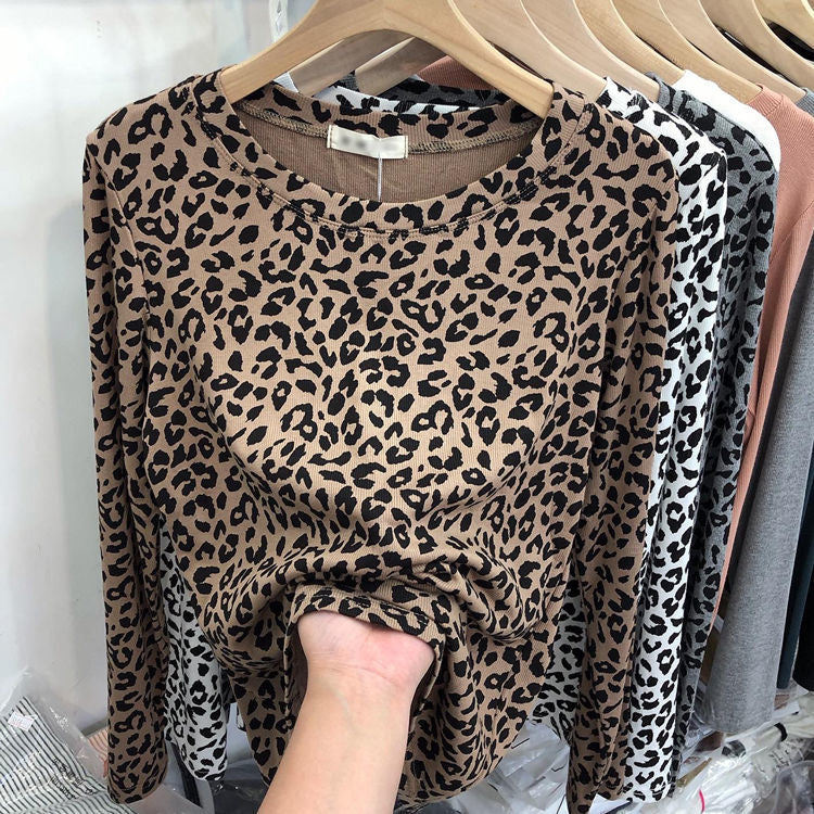 Blusa Feminina Manga Longa Estampada Animal Print Onça Tendência Casual e Estilosa