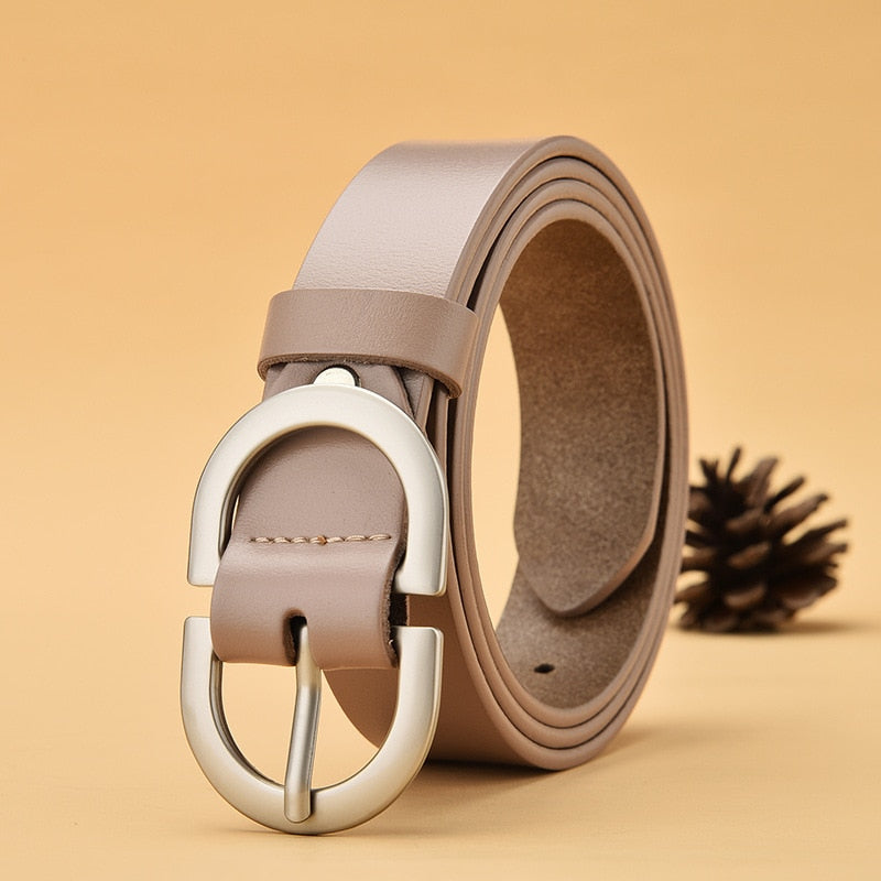 Cinto Feminino com Fivela Oval Casual Elegante e Ajustável Loja Ella Feme