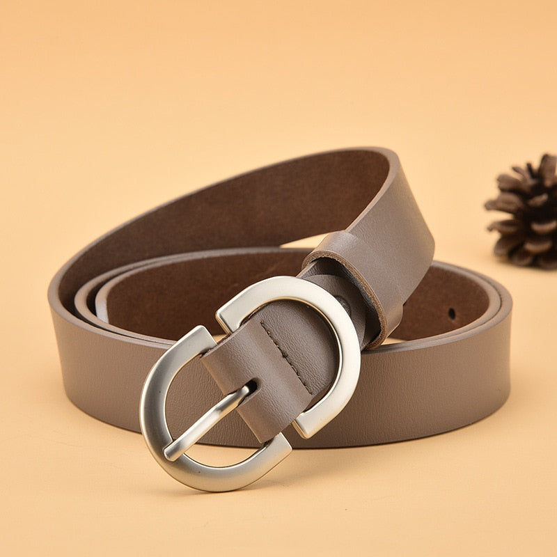 Cinto Feminino com Fivela Oval Casual Elegante e Ajustável Loja Ella Feme