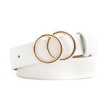 Cinto Feminino Duplo Argola Moda Casual Elegante e Versátil Várias Cores e Estampas Loja Ella Feme