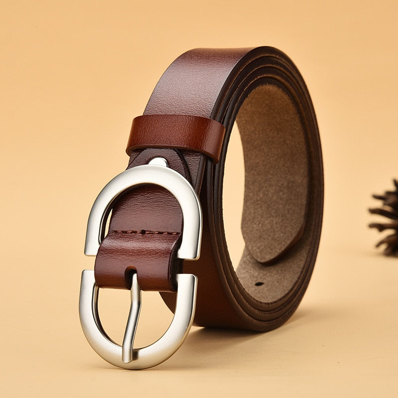 Cinto Feminino com Fivela Oval Casual Elegante e Ajustável Loja Ella Feme