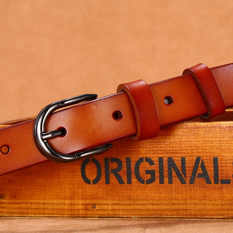 Cinto Feminino com Fivela Preta Estilo Vintage e Elegante para Look Casual ou Social