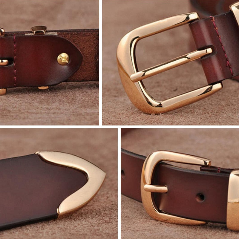 Cinto Feminino com Fivela Dourada Moda Casual Loja Ella Feme