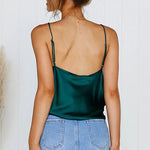 Blusa Regata de Cetim Feminina com Alças Finas Elegante e Moderna