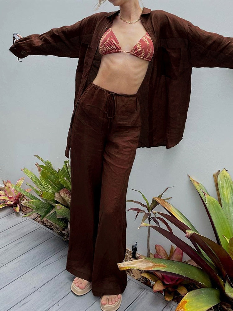 Conjunto Camisa e Calça Stella Loja Ella Feme