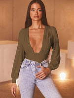 Body Manga Longa Nanda Loja Ella Feme