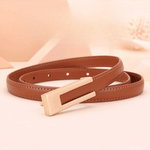 Cinto Feminino Elegante com Fivela H Dourada Cinto Ajustável Moda Luxo