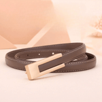 Cinto Feminino Elegante com Fivela H Dourada Cinto Ajustável Moda Luxo
