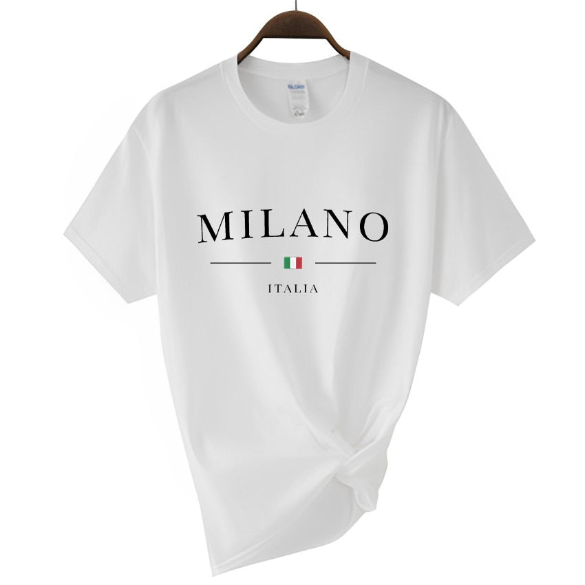 T-SHIRT Luxury Estampada Milano Itália