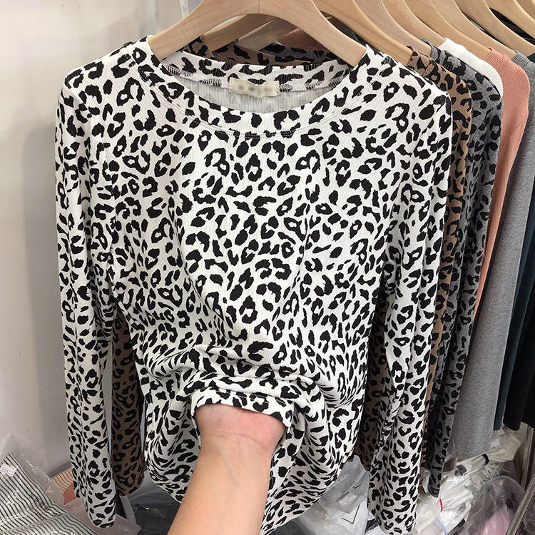 Blusa Feminina Manga Longa Estampada Animal Print Onça Tendência Casual e Estilosa